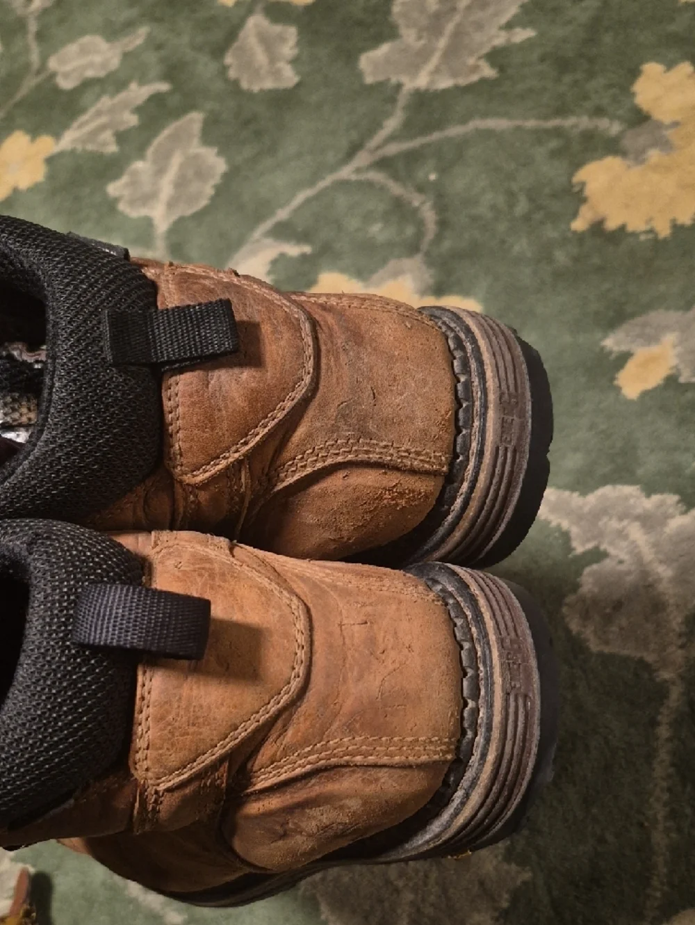 Irish Setter Brown Leather Work Boots with Black Collar